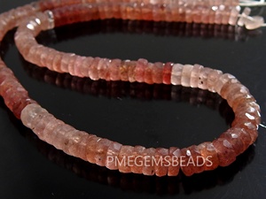 Bouton de pièce de monnaie de pneu rose multi-ombragé fait à la main perles de cristal à facettes en quartz fraise en vrac pour bracelets de fabricants de bijoux - Product Image 5