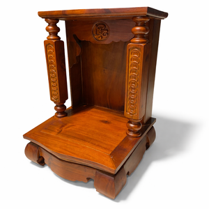 L'autel du dieu de la richesse et du dieu de la terre est sculpté en bois d'afzelia. - Product Image 2