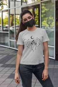 Camiseta Blanca Extra Grande con Estampado Floral Art Deco, Estilo Casual de Primavera/Verano, Unisex, para Mujer - Product Image 2