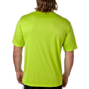T-shirt décontracté pour homme à coupe classique, 100 % coton, col rond, manches courtes, avec logo personnalisé sur le devant et étiquette tissée sur mesure, séchage rapide - Product Image 3