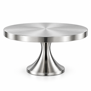 Stainless Steel Round Cake <b>Stand</b> With Non-Toxic Finish Hand <b>Wash</b> Only 1 Piece - Product Image 1