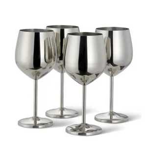 : Double Wall Stainless Steel Tumbler Insulated Wave Metal Glass Set <b>Reusable</b> Eco Friendly Drinking <b>Cups</b> For Coffee Juice - Product Image 6