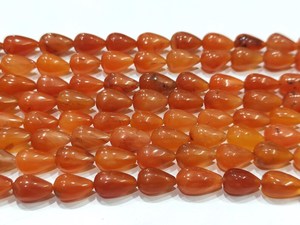 Carneliano Natural en Forma de Lágrima, Liso y Simple, 10x15mm, Se Vende por Hilo de 8 Pulgadas - Product Image 4