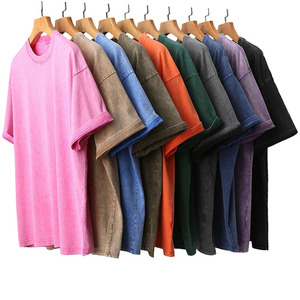 Camiseta Gráfica Oversize Lavada al Ácido de Gran Gramaje para Hombre y Mujer, Estilo Crop Top Desgastado, Venta al por Mayor - Product Image 6