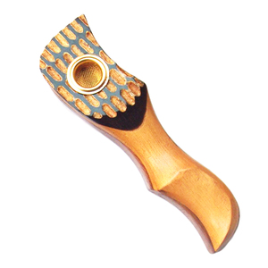 Pipa de Tabaco de Madera Hecha a Mano con Filtro de Latón – Pipa Herbal de Madera Natural, Accesorio para Fumar Portátil y Artesanal - Product Image 4