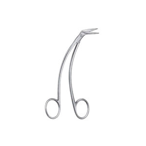 Tijeras de disección de acero inoxidable con cuchillas anguladas de precisión, reutilizables y autoclavables para uso quirúrgico y médico. - Product Image 5