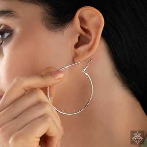 Magnifiques grandes boucles d'oreilles en argent de PRAO - Product Image 2