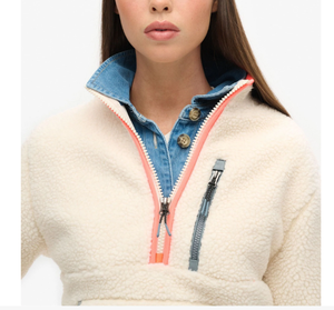 Factory Custom Logo Women's Cotton Embroidered Acid Wash Stonewashed <b>Jumper</b> Fleece Mock Neck Oversized <b>Pullover</b> Sweatshirt - Product Image 2