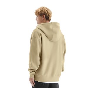 Sweat-shirts amples à fermeture éclair pour hommes de haute qualité, manches longues, couleur chair, vêtements d'hiver chauds, épaules tombantes, avec poches kangourou - Product Image 3
