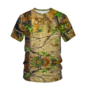 เสื้อยืดแขนยาวลายพรางสำหรับผู้ชาย คอกลม ทรงปกติ ระบายอากาศได้ดี ผลิตจากโพลีเอสเตอร์ สวมใส่สบายๆ ลายพิมพ์ - Product Image 4