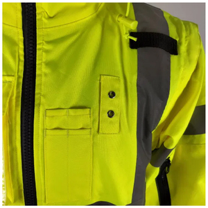 High Visibility Polyester Thermal Workwear Set Flash Reflective Roadway Safety <b>Jacket</b> Pants Windproof <b>Worker</b> Class 2 Uniform - Product Image 6