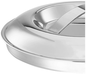 Assured Quality Stainless Steel Casserole With Hammered Finish 24cm Round Durable Modern Design For Gas And Induction Cookers - Product Image 3