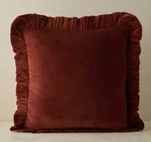 100% Velvet Ruffle Cushion <b>Covers</b> Luxury Decorative Throw Pillow <b>Covers</b> <b>for</b> <b>Sofa</b> - Product Image 4