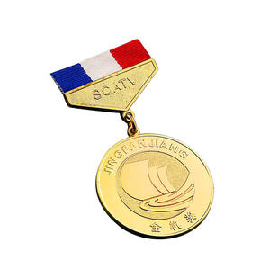 Engraved Carved Die Cutting Printing Custom Modern Style Alloy Sports Event Commemorative <b>Badges</b> with Free Design - Product Image 1