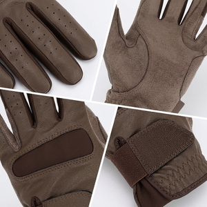 Wholesale Unisex Summer Leather Horse Riding <b>Gloves</b> Full Finger Windproof Anti-Slip Palm Touchscreen Waterproof <b>Fleece</b> <b>Lined</b> - Product Image 6
