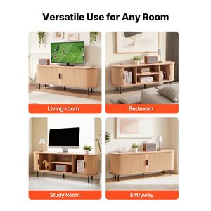 Mobile TV Boho da 58 pollici con capacità di carico di 350 libbre e ripiani regolabili - Product Image 6