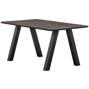 Industrial Design Solid Wood <b>Foldable</b> Knock Down Dining <b>Table</b> <b>with</b> Metal <b>Legs</b> Seating Capacity 4 - Product Image 4