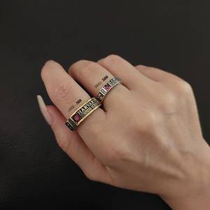Bague d'école BOJ 035 personnalisée en argent et diamant, cadeau unisexe pour la remise des diplômes universitaires, occasions de fête, prix bas - Product Image 6