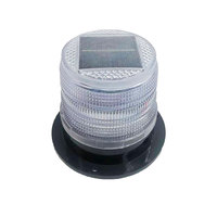 Solarbetriebene LED-Warnleuchte aus Kunststoff, IP68-Schutzklasse, für Autobahneinsatz, Notfallfahrzeug-Blitzleuchte, Magnetische Befestigung, Hohe Intensität
