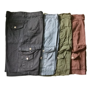 Pantalones Cortos Cargo Casuales de Algodón para Hombre, 6 Bolsillos, Temporada de Primavera, Ropa de Marca, Camiseta para Niño, Complemento, Lote de Excedentes de Ropa - Product Image 2