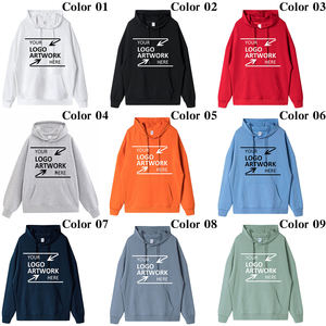 Sudadera con Capucha para Hombre, Negra y Borgoña, Corte Regular, Informal, de Forro Polar, 100% Algodón, Impermeable, Cortavientos, con Bolsillo, Tejida, 320g, para Invierno - Product Image 2