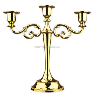 Candélabre classique en métal noir avec tasses à bougies pour les repas formels et l'affichage de décoration de cérémonie d'église - Product Image 6