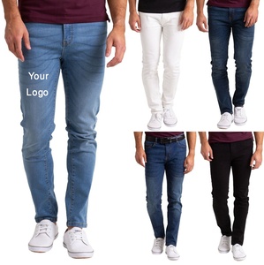 กางเกงยีนส์เดนิมกางเกงยีนส์สีทึบสไตล์เป็นทางการและมีขนาดโลโก้ที่กำหนดเองสำหรับการสวมใส่ของผู้ชายจากบังคลาเทศ - Product Image 1