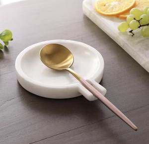 Handmade Marble <b>Spoon</b> Rest Kitchen Tool Organizer With Durable Surface For Daily Cooking And <b>Serving</b> - Product Image 4