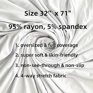 Hijab blanc simple, couvrant entièrement la tête, vêtements islamiques modestes, hijab léger, respirant et doux pour femmes, utilisation quotidienne - Product Image 4