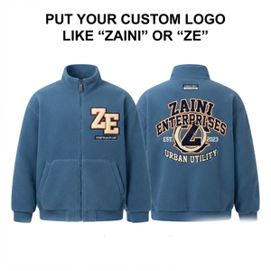 Premium 240gsm Fleece <b>Men's</b> Running <b>Jacket</b> Orange Black Half Zip Embossed Custom Logo Waterproof Quick Dry Breathable Reflective - Product Image 1
