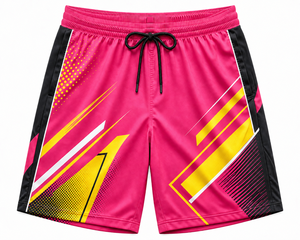 Men's Solid Pink Hot <b>Shorts</b> <b>Gym</b> Running Casual Mid Waist Drawstring Front Quick Dry Breathable Eco-Friendly Waterproof Knee - Product Image 1