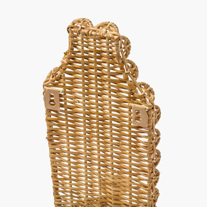 Support mural en rotin tressé à la main, applique murale décorative en osier, support suspendu en fibre naturelle, artisanat vietnamien fait main, style rustique - Product Image 4