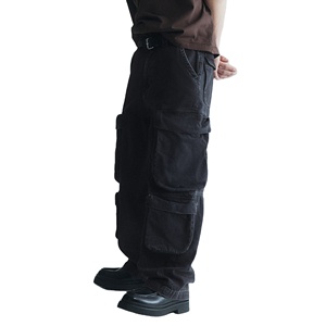 กางเกงยีนส์สำหรับผู้ชายกางเกงยีนส์ระบายอากาศได้ดีกางเกงยีนส์ขายาวออกแบบโลโก้ได้ตามต้องการ - Product Image 5