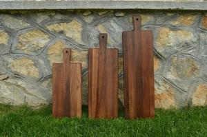 Planche à découper rectangulaire en bois d'acacia naturel de qualité supérieure, faite à la main, durable, passe au lave-vaisselle, pour la préparation des aliments, épaisseur 1,2 cm - Product Image 3