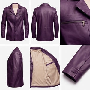 Custom Men's <b>Leather</b> <b>Jacket</b> <b>Blazer</b> Style Premium Outerwear Clothing Manufacturer - Product Image 3