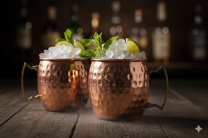 Metal <b>Copper</b> Mug Handmade Eco-Friendly High Quality Classic Goblet Bottle Opener & Ice Bucket Set Luxury Home Bar Uses - Product Image 3