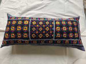 Vintage Antique Embroidered 100% Cotton Rectangular Pillowcase Colorful Folk Pattern Envelop Home Decor Throw <b>Cover</b> <b>Sofa</b> Chair - Product Image 1