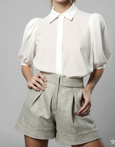 กางเกงขาสั้นสตรีสตรีทแวร์คุณภาพสูงจากเวียดนาม รับผลิตแบบ OEM ODM ระบายอากาศได้ดี ซักได้ ปรับแต่งได้ เป็นมิตรต่อสิ่งแวดล้อม ขายส่งโดยตรงจากโรงงาน - Product Image 1