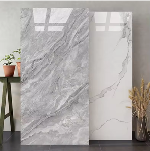 <span class=keywords><strong>Carrelage</strong></span> aspect marbre poli antibactérien grand format 60x120cm & 80x80cm |   Porcelaine émaillée blanche/grise pour sols de salon et d'hôtel. Carreaux de porcelaine haute brillance pour v. - Product Image 3