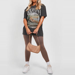 Camisetas de Punto con Estampado Casual para Mujer, Diseño OEM Personalizado, Tejido Suave y Duradero, Corte Holgado para Tiendas de Moda o Marcas Privadas - Product Image 3