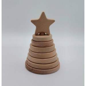 Preschool <b>Kids</b> Wooden Ring Stacker Toy for <b>Baby</b> & <b>Kids</b> <b>Decor</b> - Product Image 5