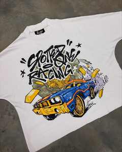 T-shirt surdimensionné en coton 100% de haute qualité, tricoté, personnalisé, style hip-hop, grandes tailles, impression DTF, 280 g/m², pour hommes. - Product Image 2