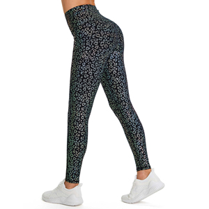 Breathable Yoga Pants High Waist <b>Leopard</b> <b>Print</b> <b>Leggings</b> Women Full Length Stretch Sporty Activewear Knitted Fit - Product Image 5