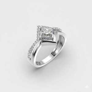 Great Quality Women's 925 Sterling <b>Silver</b> 1.70 Ct <b>Emerald</b> Cut Lab Grown Diamond Micro Pave Classic Engagement <b>Ring</b> Rhodium - Product Image 2