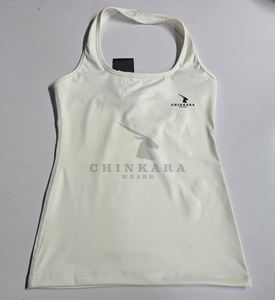 Débardeur d'été sexy et décontracté pour femme, brodé, respirant, séchage rapide, 100 % coton jersey, idéal pour le sport et le yoga – Nouvelle collection très prisée - Product Image 1