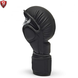 Gants de sparring MMA de haute qualité, sur mesure, en cuir PU, antidérapants, avec sangle de poignet réglable, fermeture auto-agrippante, pour adultes - Product Image 4