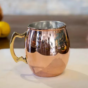 Metal Elegant Moscow Mule <b>Copper</b> Mug Indian Hand Crafted Russian <b>Copper</b> Mugs - Product Image 1