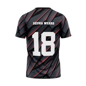 เสื้อทีมวอร์มอัพผ้าระบายอากาศเย็นสบาย แห้งเร็ว 100% โพลีเอสเตอร์ พิมพ์ลายแบบซับลิเมชั่น สำหรับกีฬาลาครอส ขายส่งแบบ OEM - Product Image 2