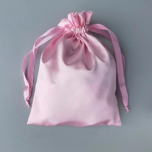 Custom Satin Gift Bag Reusable <b>Drawstring</b> Packaging Pouch for Luxury Brands Wedding Gifts and Promotional Products - Product Image 1
