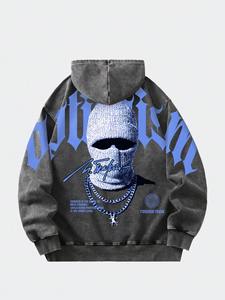 Sweat-shirt à capuche oversize pour homme, style streetwear, décontracté, pour la gym, tissu épais, hiver. - Product Image 2